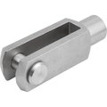 Kipp Clevis Joint DIN71752 Thread M10X1, 25 Right-Hand Thread, G=20, D1=10, B=10, Stainless 1.4305 Bright K0732.10120